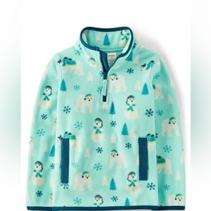 Gymboree Polar Bear Glacier Fleece Half Zip Pullover